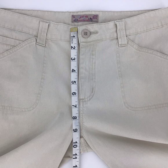 Y2 blu authentic Cream Ribbed Capri Pants, 11 - Picture 12 of 16